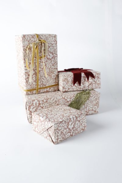 Rust and White Floral Presents