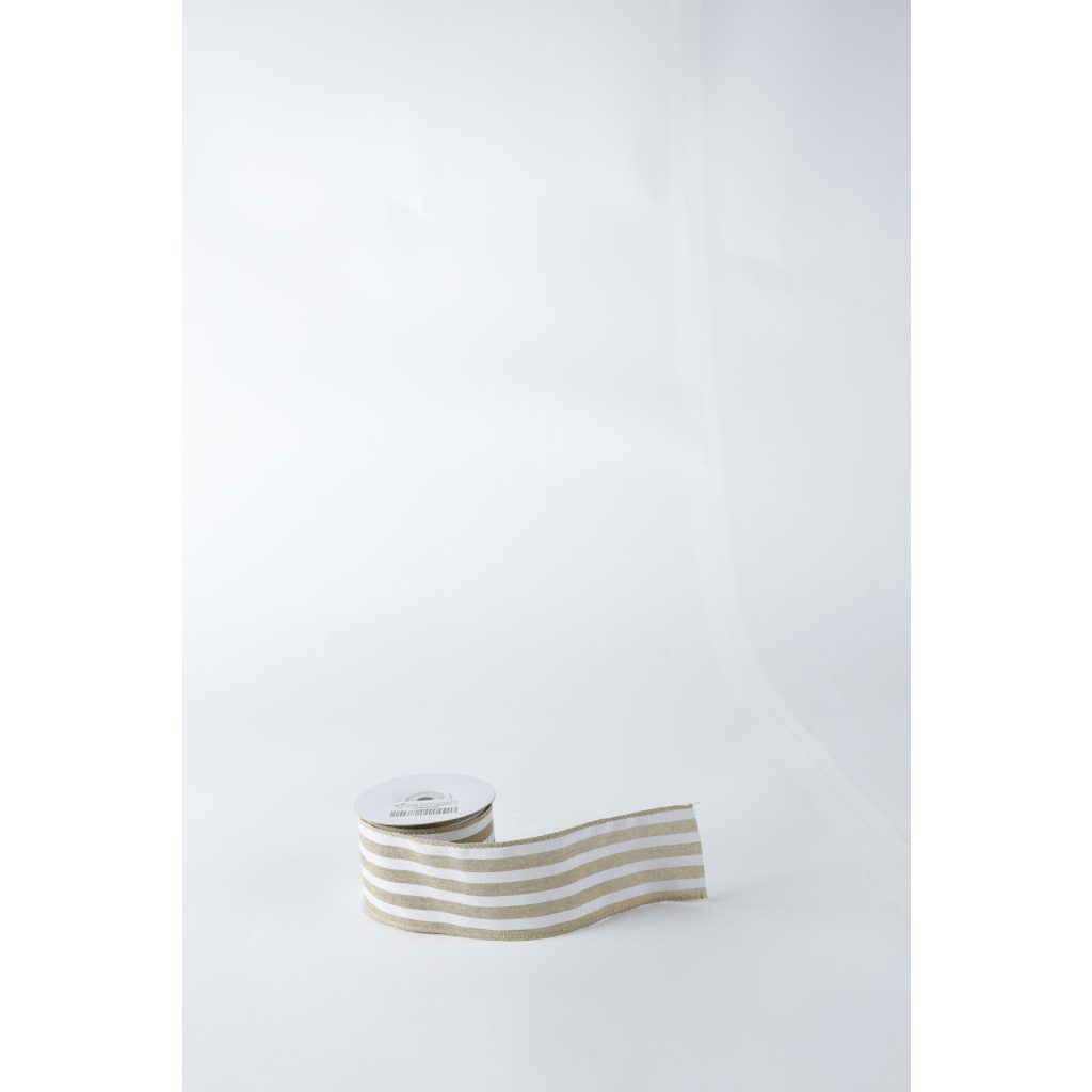 Brown and White Ribbon