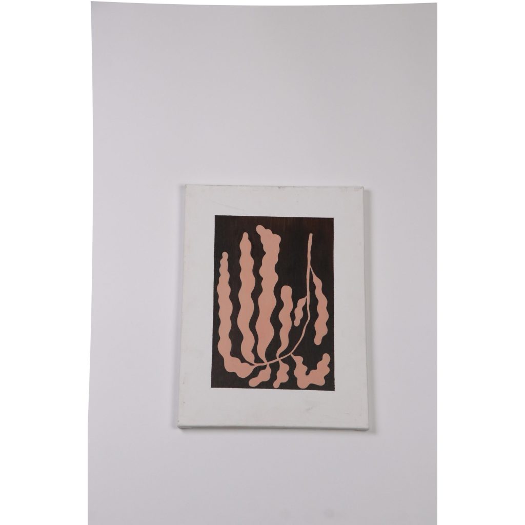 Salmon Wispy Vine Wall Art