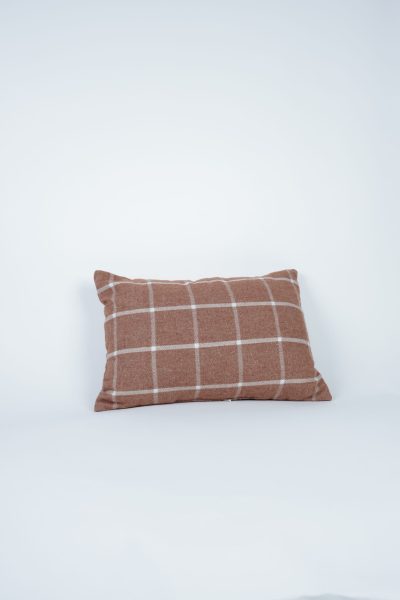 Brown Leather Lumbar Pillow 3