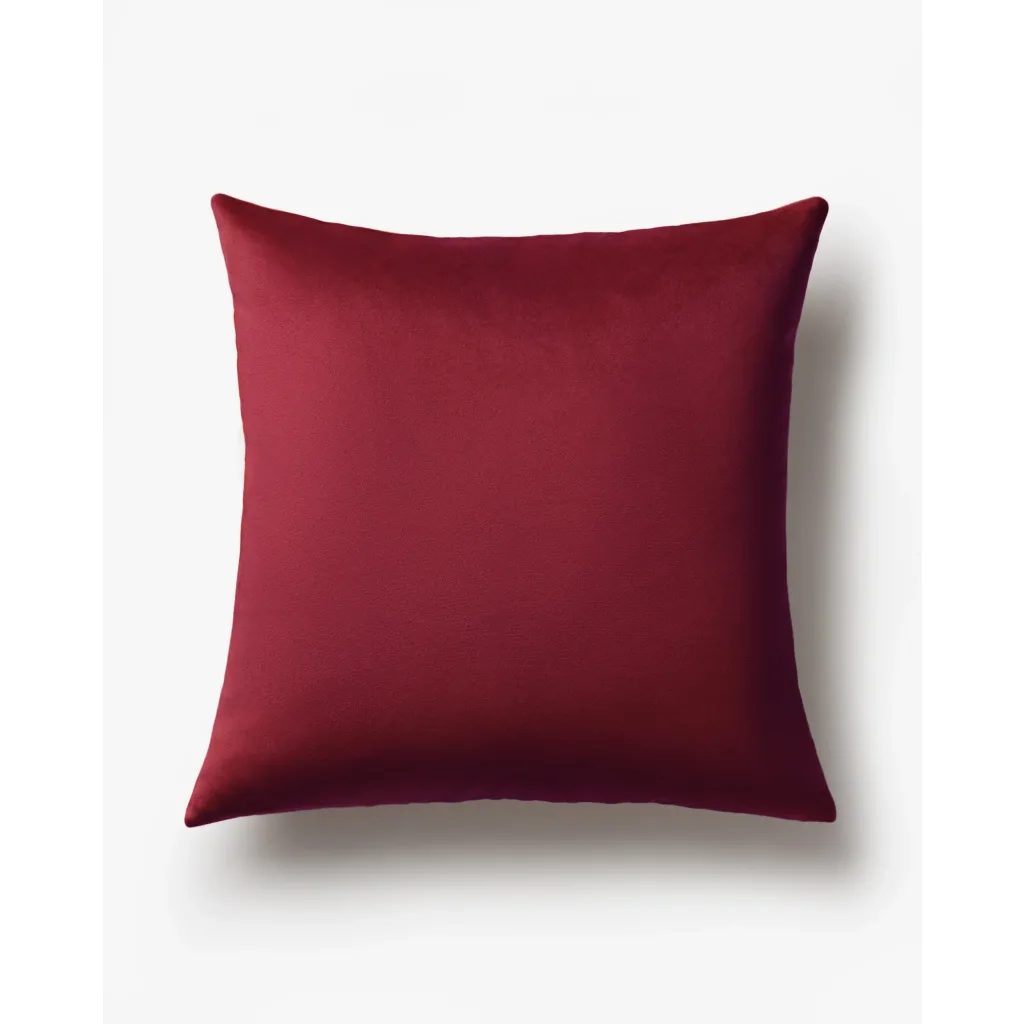 Ruggable Berry Red Velvet Throw Pillow Cover