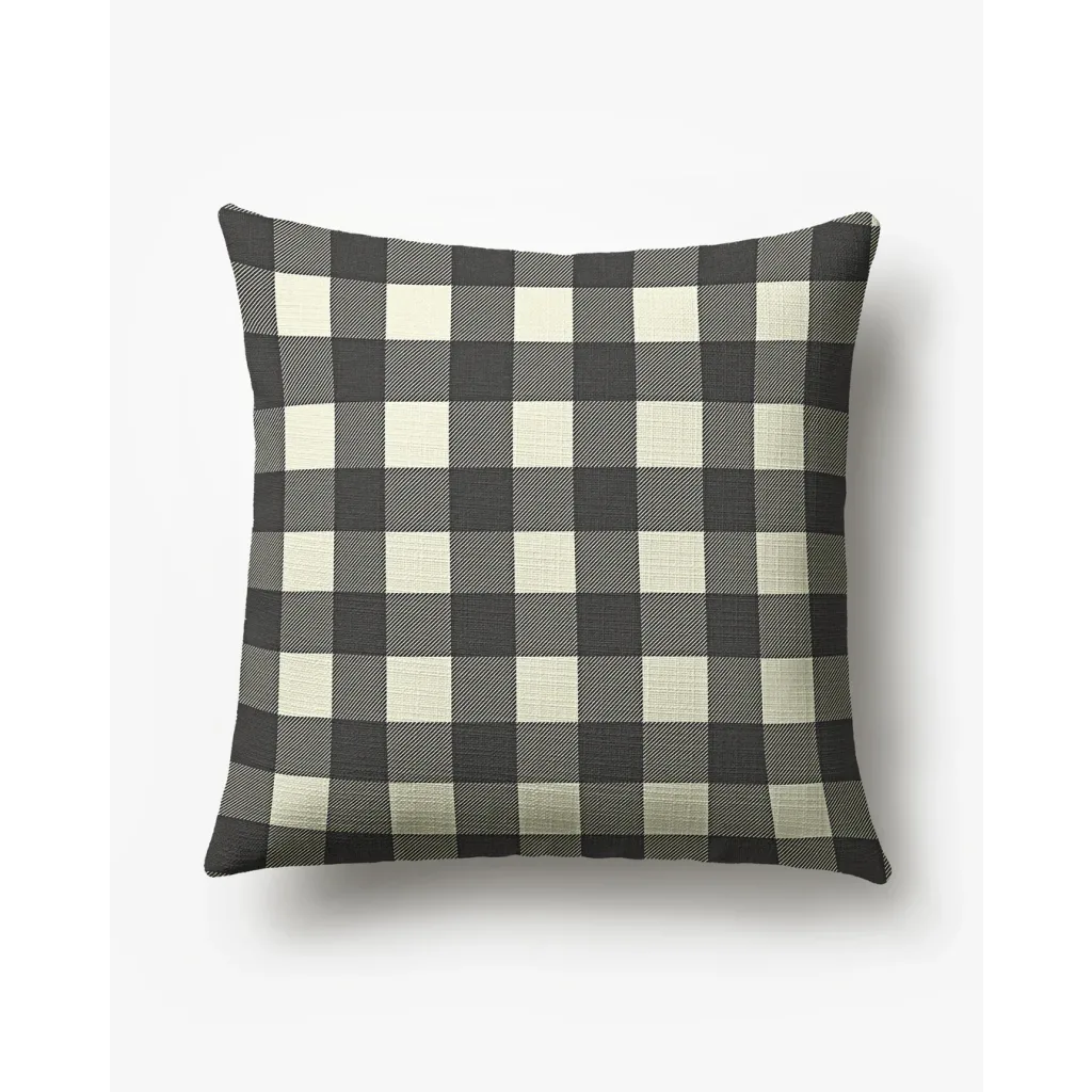 Ruggable Buffalo Check Black & White Woven Throw Pillow Cover