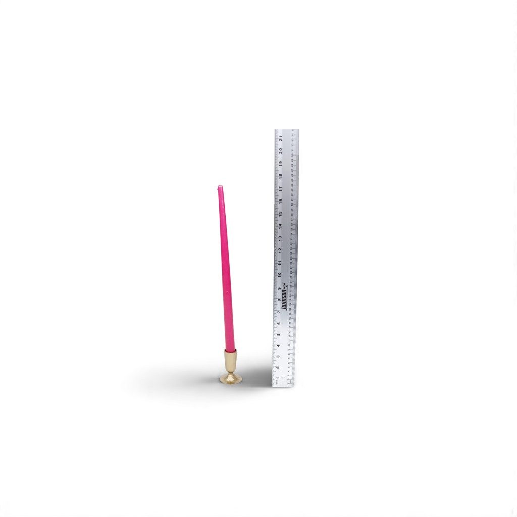 Hot Pink Taper Candle