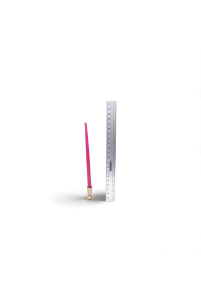 Hot Pink Taper Candle