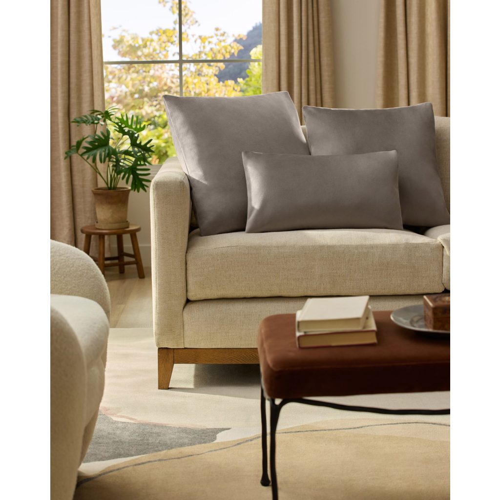 Ruggable Grey Velvet Throw Pillow Cover