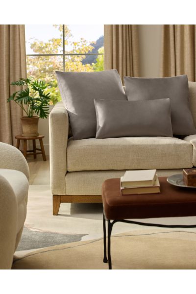 Ruggable Grey Velvet Throw Pillow Cover