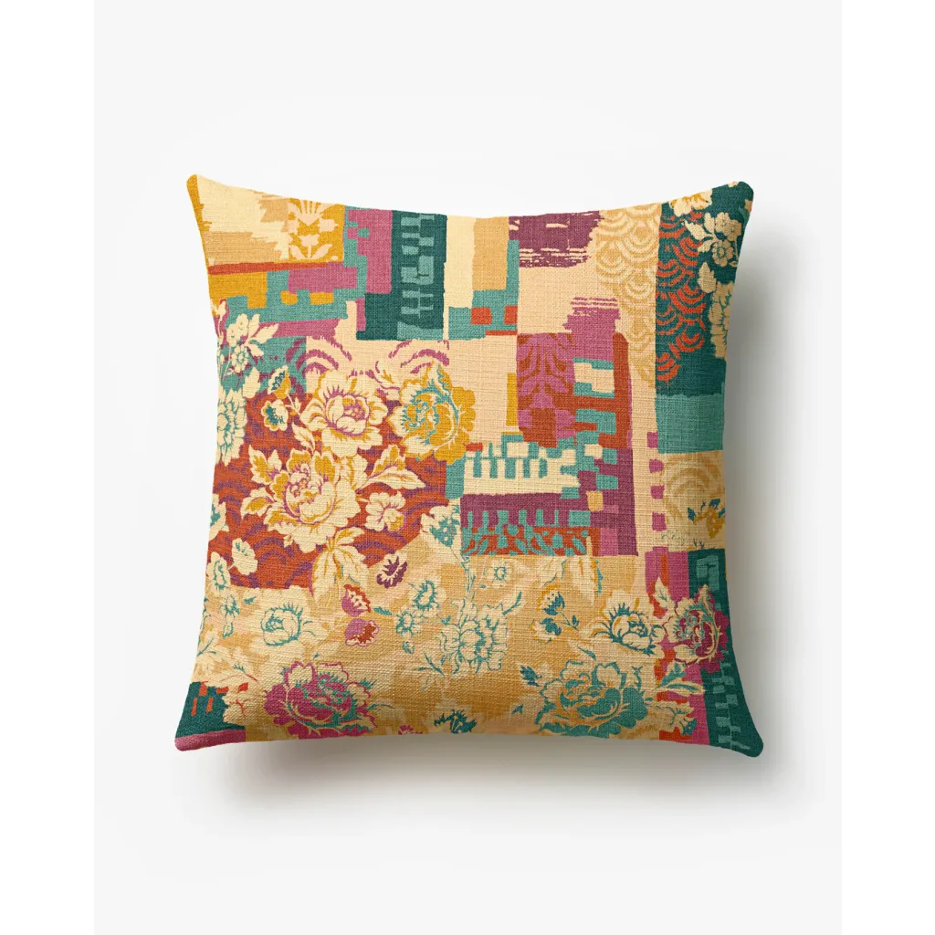 Ruggable Iris Apfel Remix Jewel Multicolor Woven Throw Pillow Cover