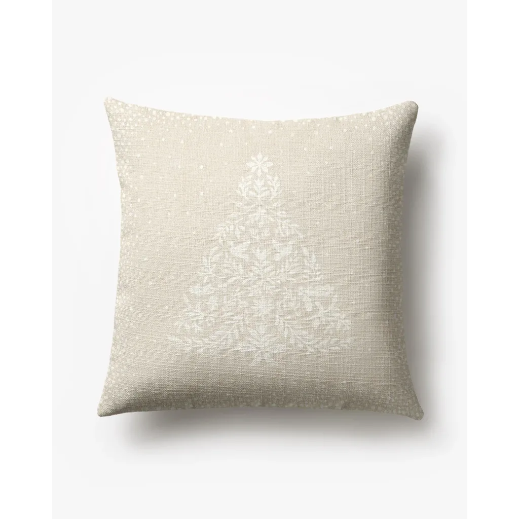 Ruggable Noelle Tartan Eggshell & Green Woven Throw Pillow Cover