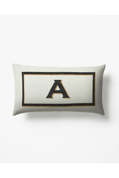 Ruggable Jonathan Adler Classic Monogram Ivory A Pillow