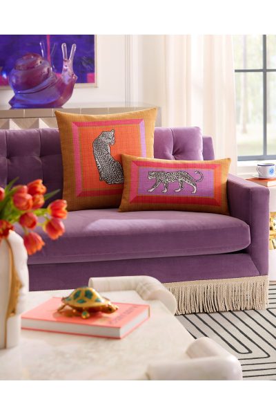 Jonathan Adler Venom Green Blue Pillow 14