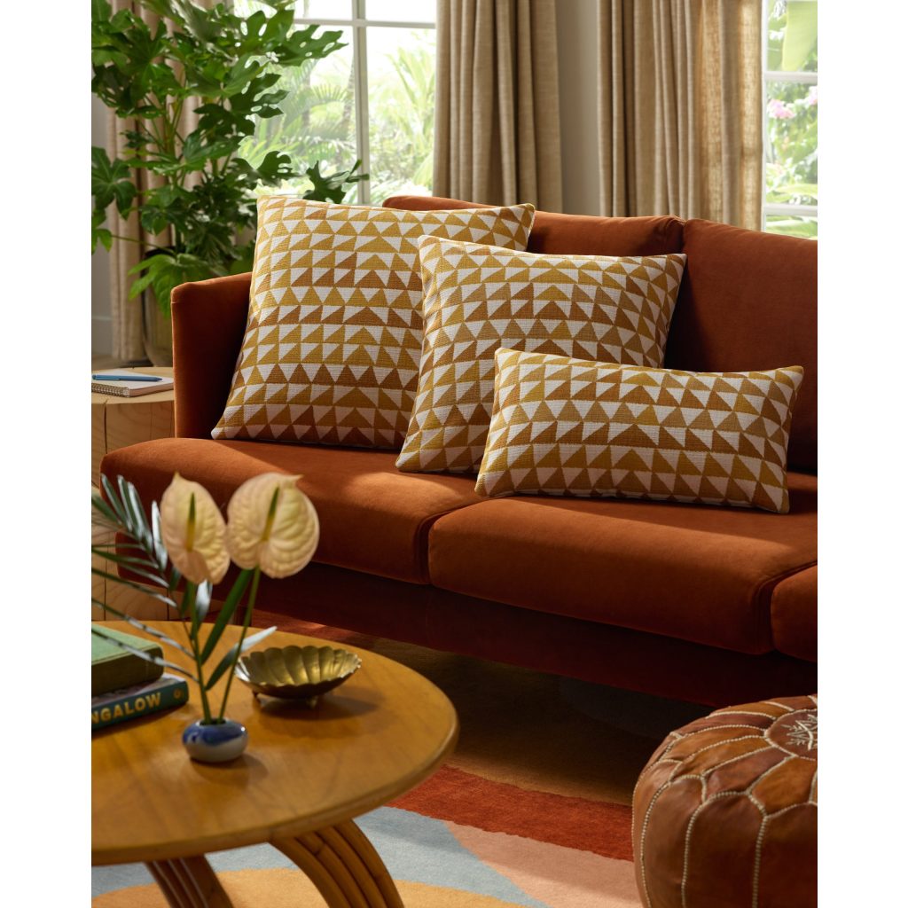 Ruggable Justina Blakeney Miya Ochre Woven Throw Pillow