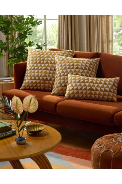 Ruggable Justina Blakeney Miya Ochre Woven Throw Pillow
