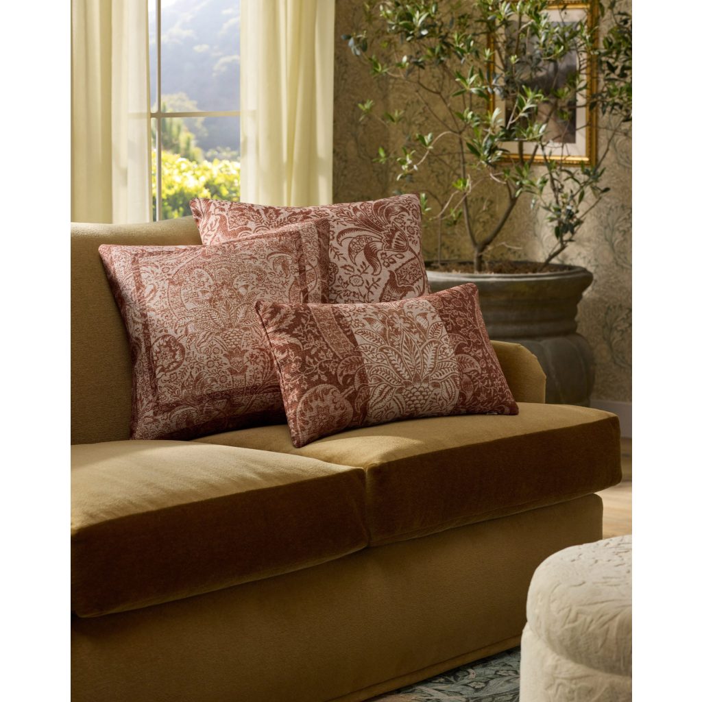 Ruggable x Morris & Co. Indian Blust Rust Pillow