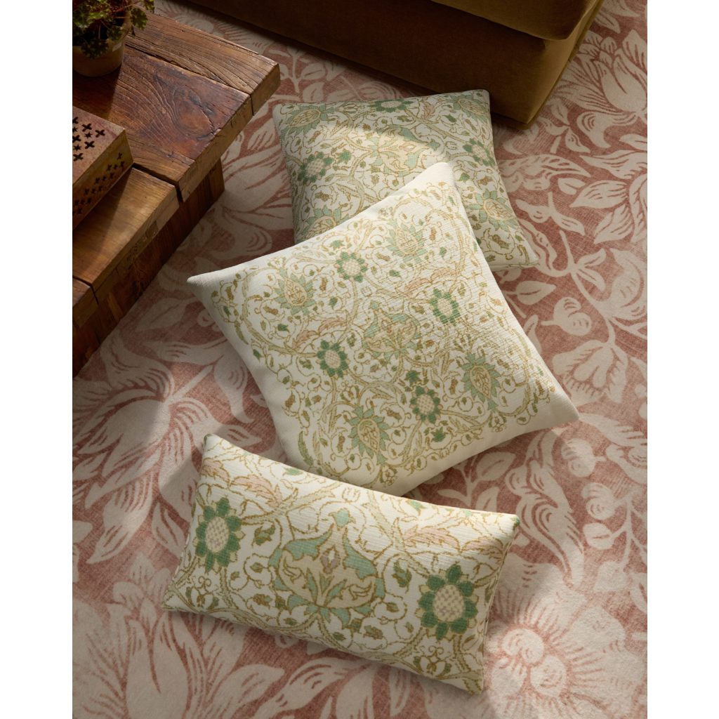 Ruggable x Morris & Co. Montreal Vintage Cream Pillow