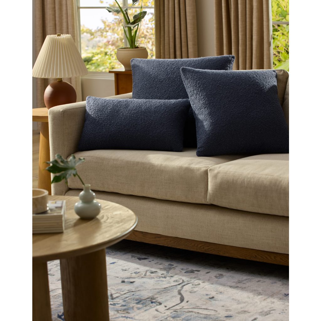 Ruggable Navy Boucle Throw Pillow Cover