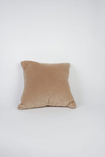 Light Orange Velvet Throw Pillow