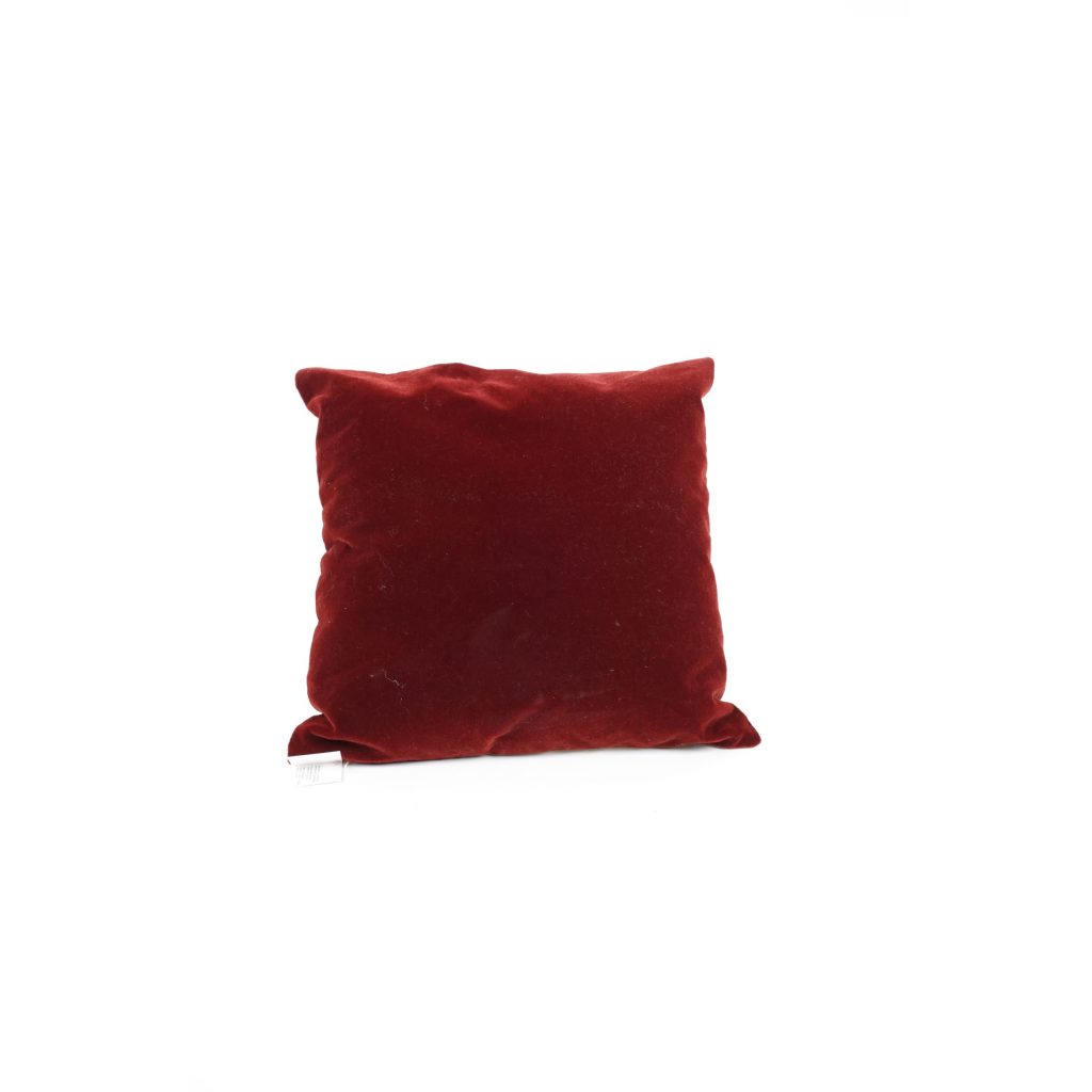Dark Red Velvet Throw Pillow