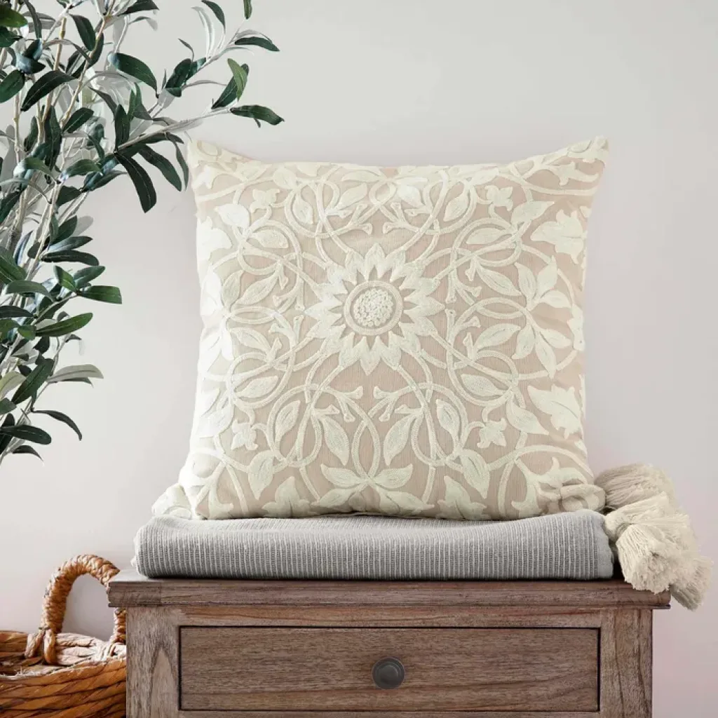 William Morris x Bedeck Pure St James Embroidered Pillow